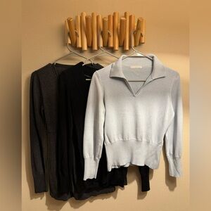 Bundle Deal: 3 Women's V-neck Sweater Set